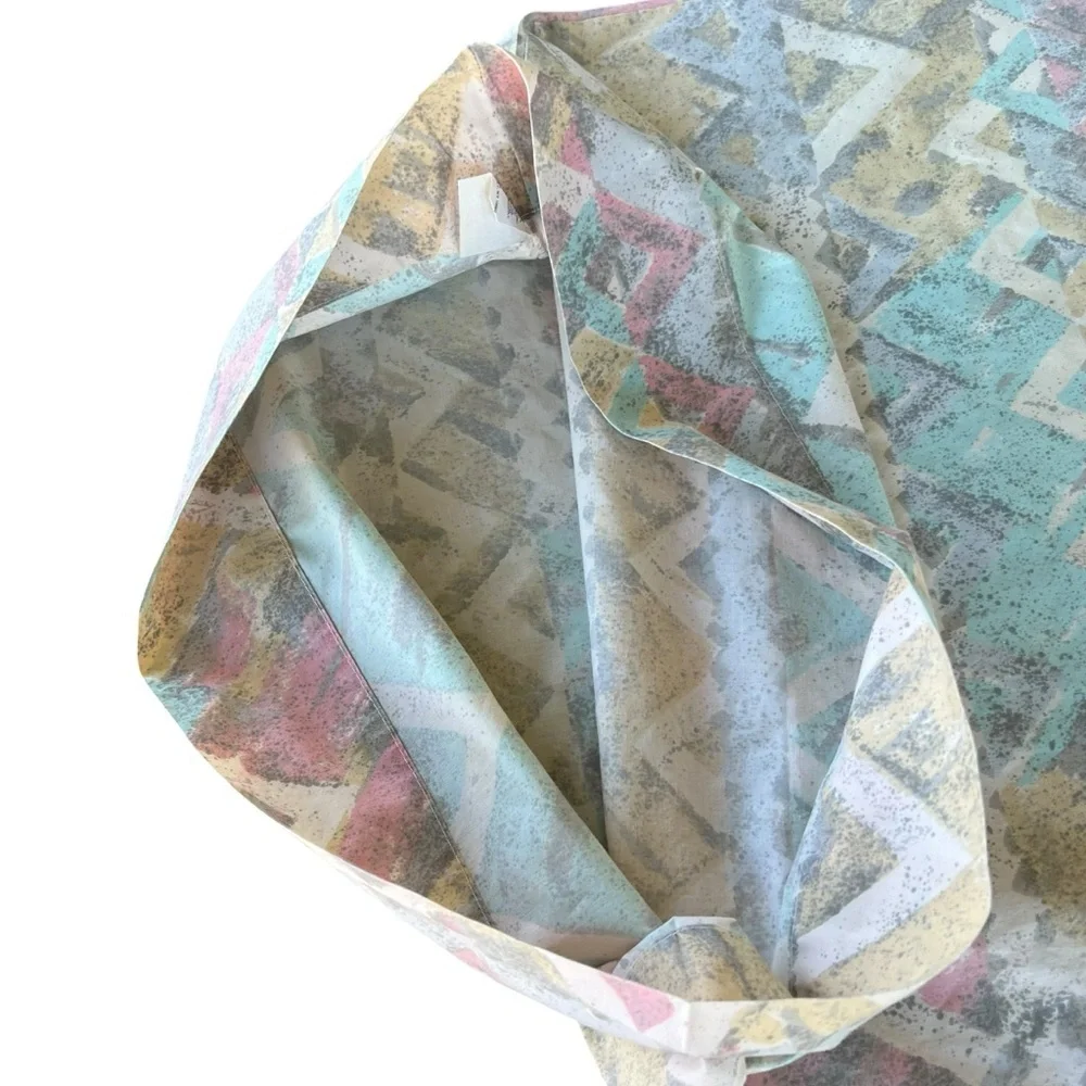 Vintage Cannon Caress Cheyenne 4-Piece King Size Sheet Set Southwest Pastel GUC